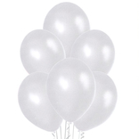 Balónek bílý metalický 070 - 10 ks