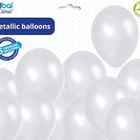 Balónek bílý metalický 070 - 50 ks