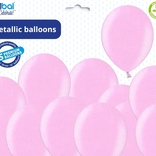 Balónek světle růžový metalický 071 - 50 ks