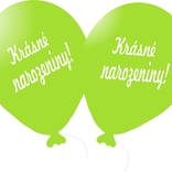 Balónek světle zelený Krásné narozeniny! 