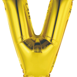 Písmeno V zlatý balónek 40 cm