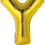 Písmeno Y zlatý balónek 40 cm