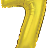 Balónek foliový narozeniny číslo 7 zlatý 35 cm
