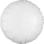 Balónek kruh bílý metalický