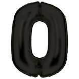 Balónek fóliový narozeniny číslo 0 černá 86 cm
