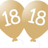 Narozeninové balónky 18 zlaté 