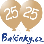 Narozeninové balónky 25 zlaté 