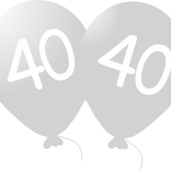 Narozeninové balónky 40 stříbrné 