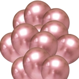Balónky chromové růžovo-zlaté 20 ks 30 cm