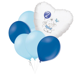 Set 2.narozeniny modrý slon srdce foliový balónek
