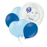 Set 5.narozeniny modrý slon kruh foliový balónek