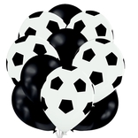Set balónků fotbal černé+bílé s potiskem 