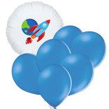 Set raketa + 6 modrých balónků