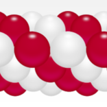 Balónková girlanda červeno-bílá 3 m