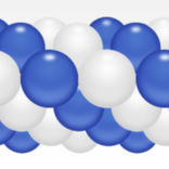 Balónková girlanda tmavá modrá-bílá 3 m