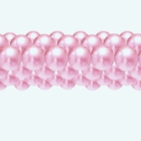 Balónky chromové světle růžové girlanda 3 m