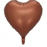 Balónek srdce hnědé 42 cm