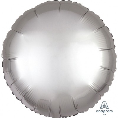 Balónek kruh satén stříbrný 42 cm