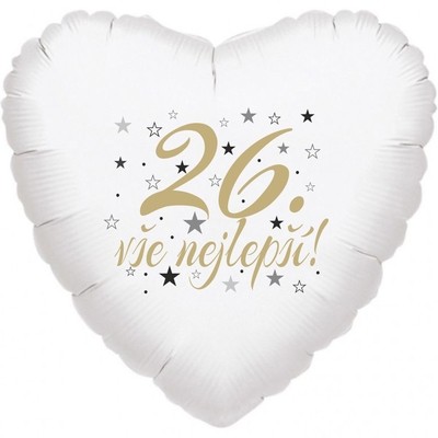 26. narozeniny balónek srdce 