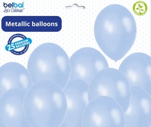 Balónky metalické - 073 LIGHT BLUE - 50 ks