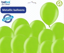 Balónky metalické - 083 LIME GREEN - 50 ks