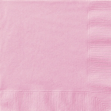 Ubrousky světle růžové 20ks 2-vrstvé 33cm x 33cm