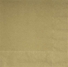 Ubrousky zlaté 20ks 2-vrstvé 33cm x 33cm