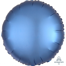 Balónek kruh satén modrý 42 cm