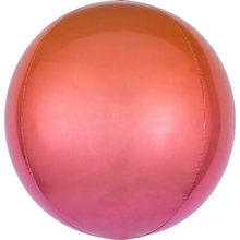 Foliový balónek koule červeno-oranžový 38 cm
