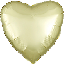 Balónek srdce foliové satén světle zlaté 