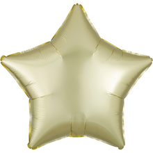 Balónek hvězda foliová satén žluto-zlatá