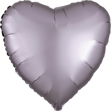 Balónek srdce foliové satén růžovo-šedé