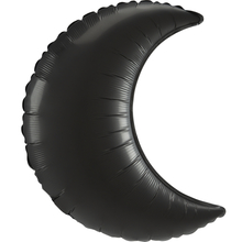 Fóliový balónek měsíc satén černý 66 cm 