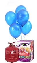 Helium Balloon time + balónky modré 50ks