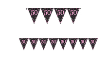 Vlajka 50. narozeniny pink 4 m