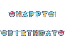 Pokémon narozeniny nápis papírový 218 cm 