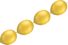 Balónky řetězové zlaté 5 ks