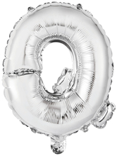 Písmeno Q stříbrný balónek 40 cm
