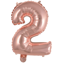 Balónek foliový narozeniny číslo 2 růžovo-zlaté 35cm