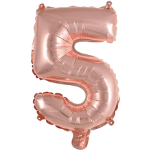 Balónek foliový narozeniny číslo 5 růžovo-zlaté 35cm