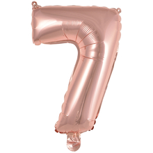 Balónek foliový narozeniny číslo 7 růžovo-zlaté 35cm