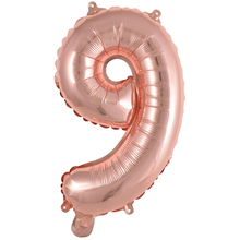 Balónek foliový narozeniny číslo 9 růžovo-zlaté 35cm