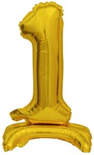 Balónek foliový narozeniny číslo 1 zlatý 38 cm