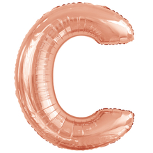 Písmeno C růžovo-zlaté foliový balónek 86 cm
