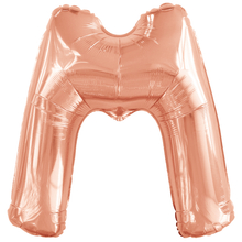 Písmeno M růžovo-zlaté foliový balónek 86 cm 