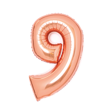 Balónek fóliový narozeniny číslo 9 růžovo-zlaté 66 cm