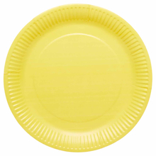 Talíře žluté papírové 8 ks 23 cm