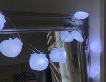 LED řetěz mušle bílé 140 cm
