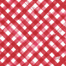 Ubrousky červeno-bílé 20 ks 33 cm x 33 cm 3-vrstvé 