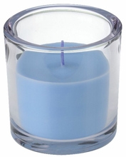 Svíčka ve skle Elegant světle modrá 10/10cm